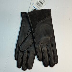 Time and Tru Dark Brown Leather Gloves